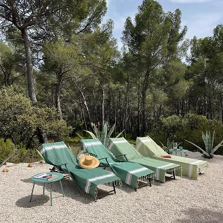 Villa Mas Du Grand Pin - Sur Grande Pinede, Site Naturel Exceptionnel, Calanque Du Port D'alon A 2pas